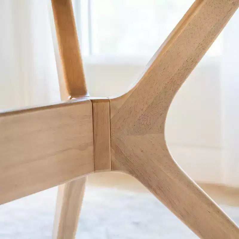 Table à manger ovale Verso de 157 cm pour 4 personnes, Table de cuisine en bois massif