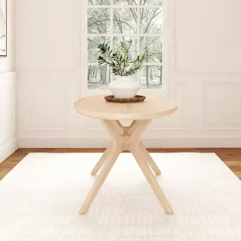 Table à manger ovale Verso de 157 cm pour 4 personnes, Table de cuisine en bois massif