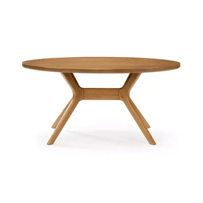 Table à manger ovale Verso de 157 cm pour 4 personnes, Table de cuisine en bois massif