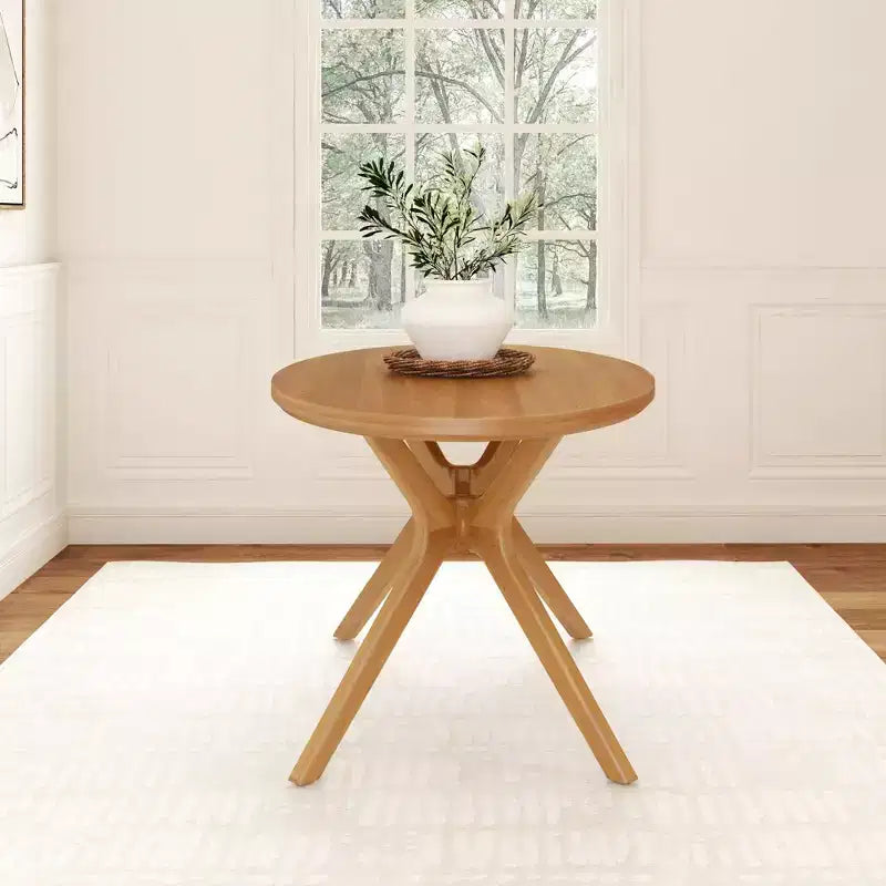 Table à manger ovale Verso de 157 cm pour 4 personnes, Table de cuisine en bois massif