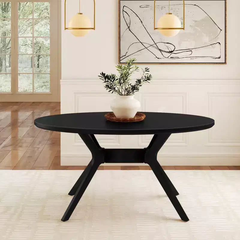 Table à manger ovale Verso de 157 cm pour 4 personnes, Table de cuisine en bois massif