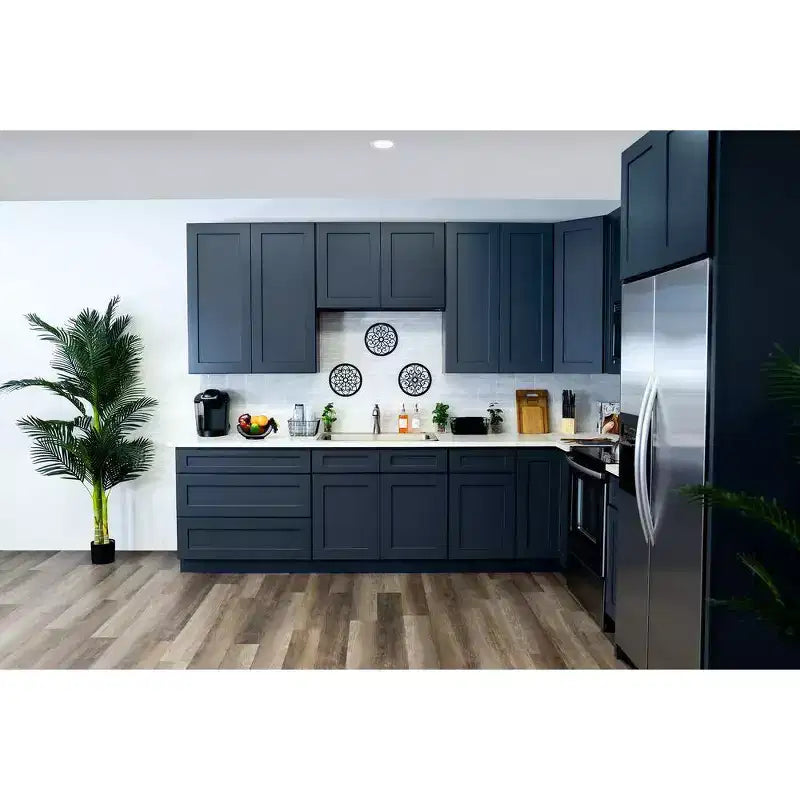 Meuble bas de cuisine avec tiroir, 18 po L x 34,5 po H x 24 po P, cadre en contreplaqué à fermeture amortie - recouvrant RTA