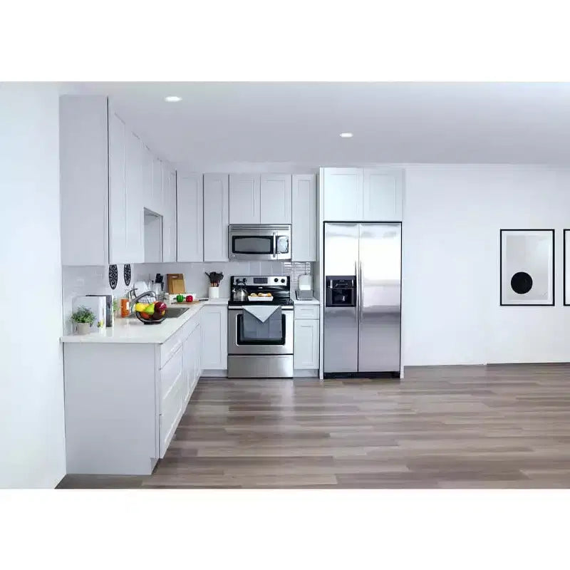 Meuble bas de cuisine avec tiroir, 18 po L x 34,5 po H x 24 po P, cadre en contreplaqué à fermeture amortie - recouvrant RTA