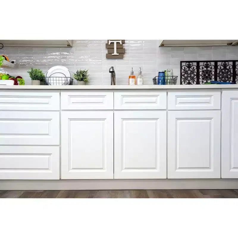 Meuble bas de cuisine avec tiroir, 18 po L x 34,5 po H x 24 po P, cadre en contreplaqué à fermeture amortie - recouvrant RTA