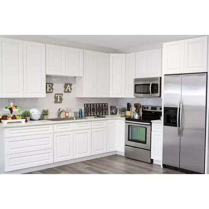 Meuble bas de cuisine avec tiroir, 18 po L x 34,5 po H x 24 po P, cadre en contreplaqué à fermeture amortie - recouvrant RTA