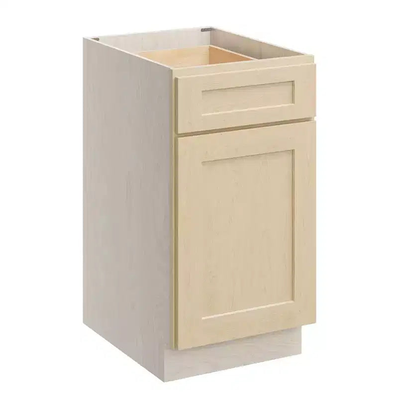 Meuble bas de cuisine avec tiroir, 18 po L x 34,5 po H x 24 po P, cadre en contreplaqué à fermeture amortie - recouvrant RTA