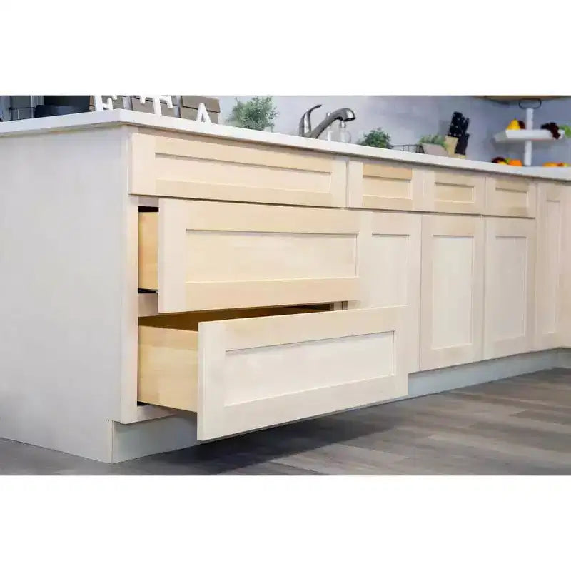 Meuble bas de cuisine avec tiroir, 18 po L x 34,5 po H x 24 po P, cadre en contreplaqué à fermeture amortie - recouvrant RTA