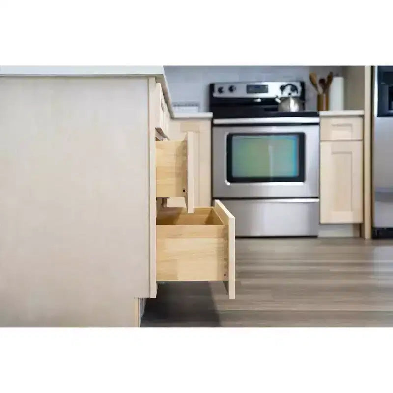 Meuble bas de cuisine avec tiroir, 18 po L x 34,5 po H x 24 po P, cadre en contreplaqué à fermeture amortie - recouvrant RTA