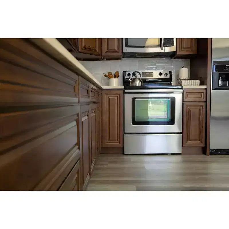 Meuble bas de cuisine avec tiroir, 18 po L x 34,5 po H x 24 po P, cadre en contreplaqué à fermeture amortie - recouvrant RTA