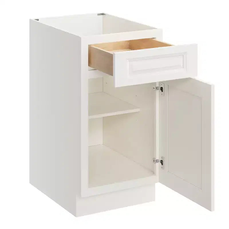 Meuble bas de cuisine avec tiroir, 18 po L x 34,5 po H x 24 po P, cadre en contreplaqué à fermeture amortie - recouvrant RTA