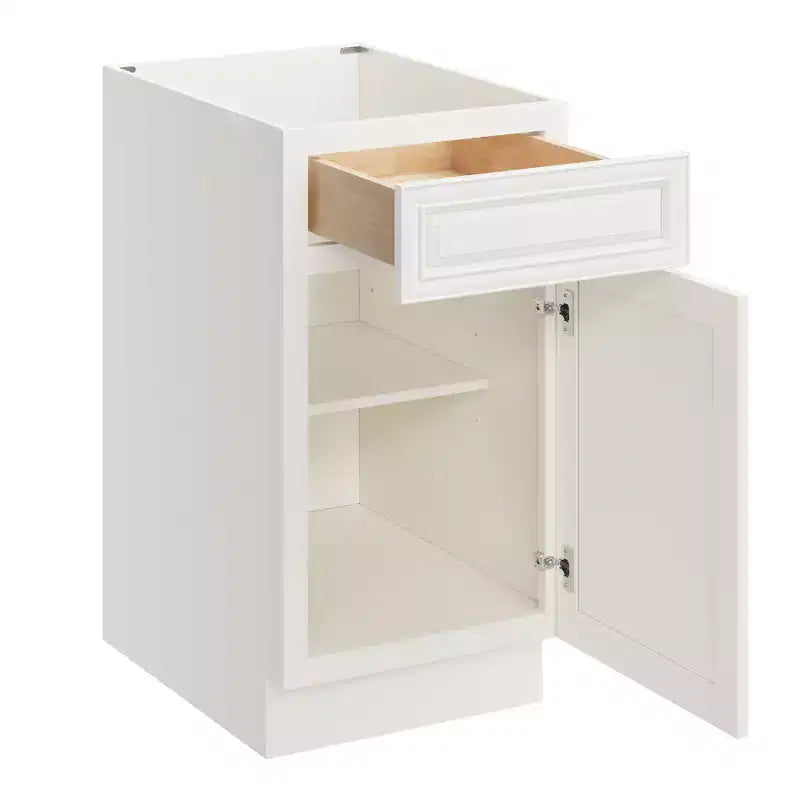Meuble bas de cuisine avec tiroir, 18 po L x 34,5 po H x 24 po P, cadre en contreplaqué à fermeture amortie - recouvrant RTA