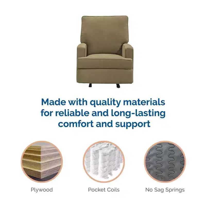 Fauteuil inclinable à bascule pour chambre de bébé, fauteuil inclinable 2-en-1 avec revêtement en velours