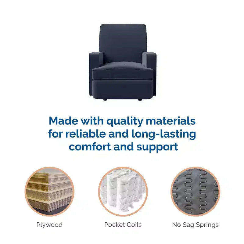 Fauteuil inclinable à bascule pour chambre de bébé, fauteuil inclinable 2-en-1 avec revêtement en velours