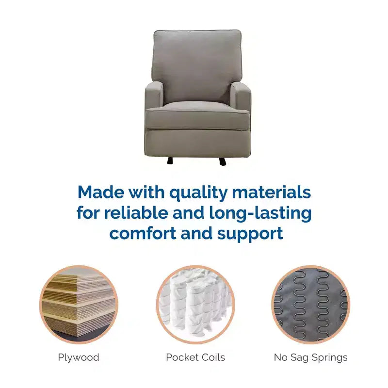 Fauteuil inclinable à bascule pour chambre de bébé, fauteuil inclinable 2-en-1 avec revêtement en velours