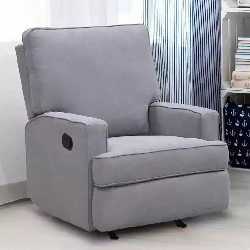 Fauteuil inclinable à bascule pour chambre de bébé, fauteuil inclinable 2-en-1 avec revêtement en velours