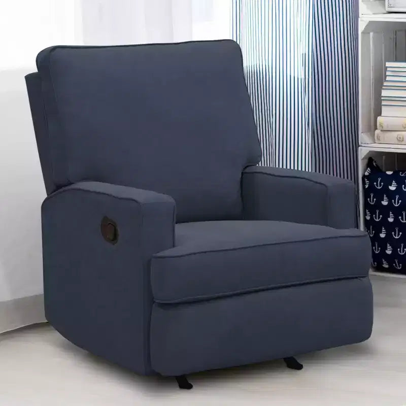 Fauteuil inclinable à bascule pour chambre de bébé, fauteuil inclinable 2-en-1 avec revêtement en velours