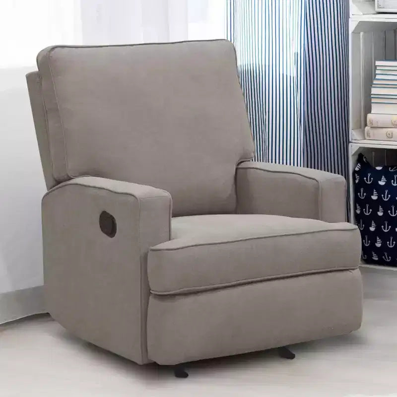Fauteuil inclinable à bascule pour chambre de bébé, fauteuil inclinable 2-en-1 avec revêtement en velours