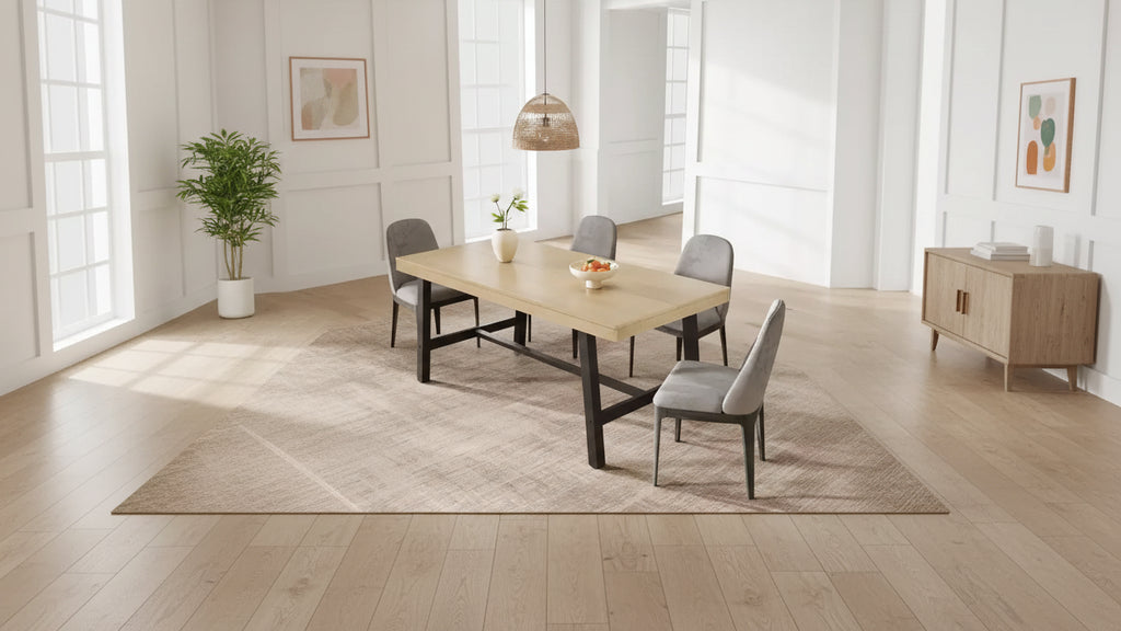 Table à manger industrielle pour 4 à 6 personnes, table de cuisine en bois de 160 cm de long avec cadre métallique robuste – Comptoir rectangulaire pour 4 à 6 personnes pour le dîner