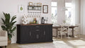 63 Sideboard Buffet Cabinet, Entryway Coffee Bar Cabinet with 2 Drawers & Adjustable Shelves, Wood Console Table, Floor Cupboard Cabinet