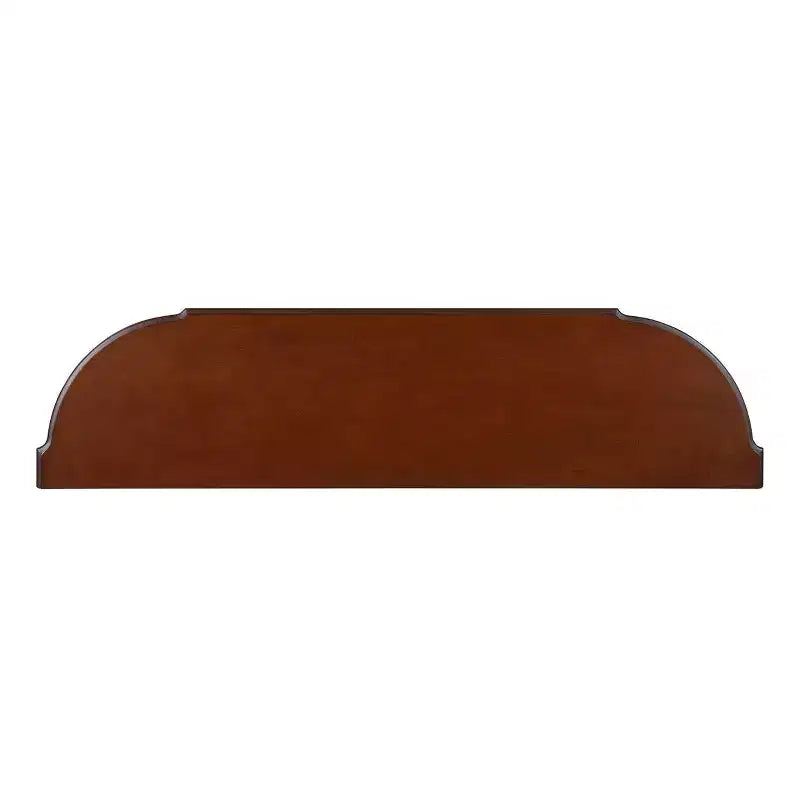 Console de 52 po en bois courbé de style rétro avec étagère ouverte et 2 tiroirs - Bleu marine et marron
