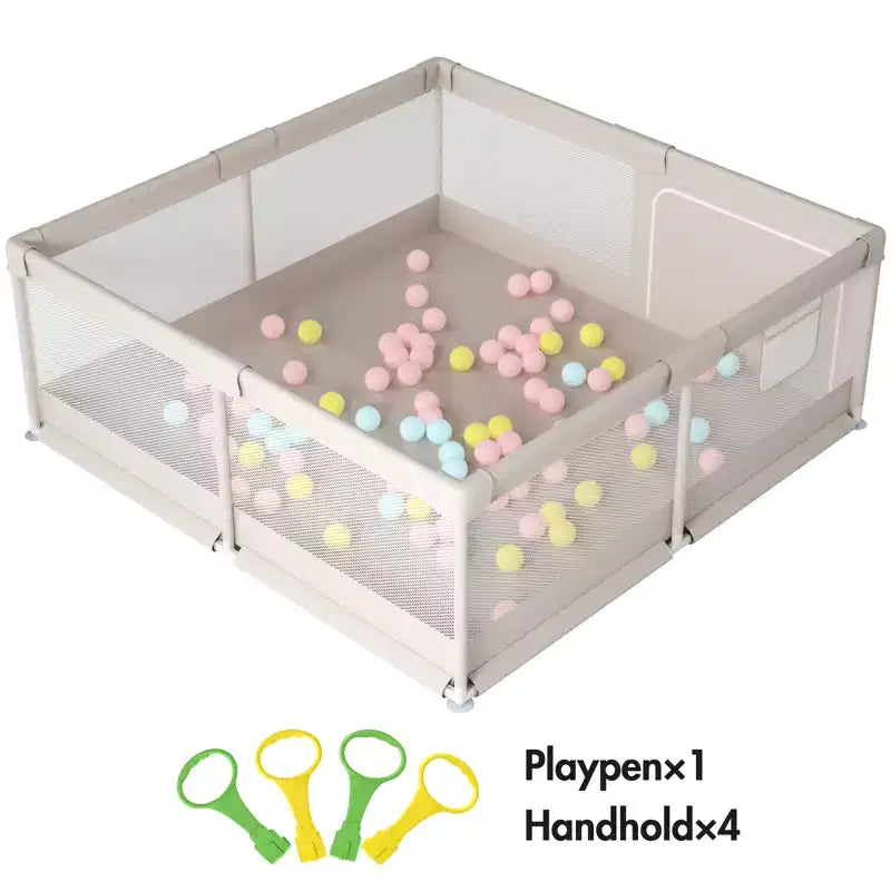 Parc pour bébé 150x150 cm, barrière de sécurité durable pour bébés et tout-petits, utilisation intérieure et extérieure
