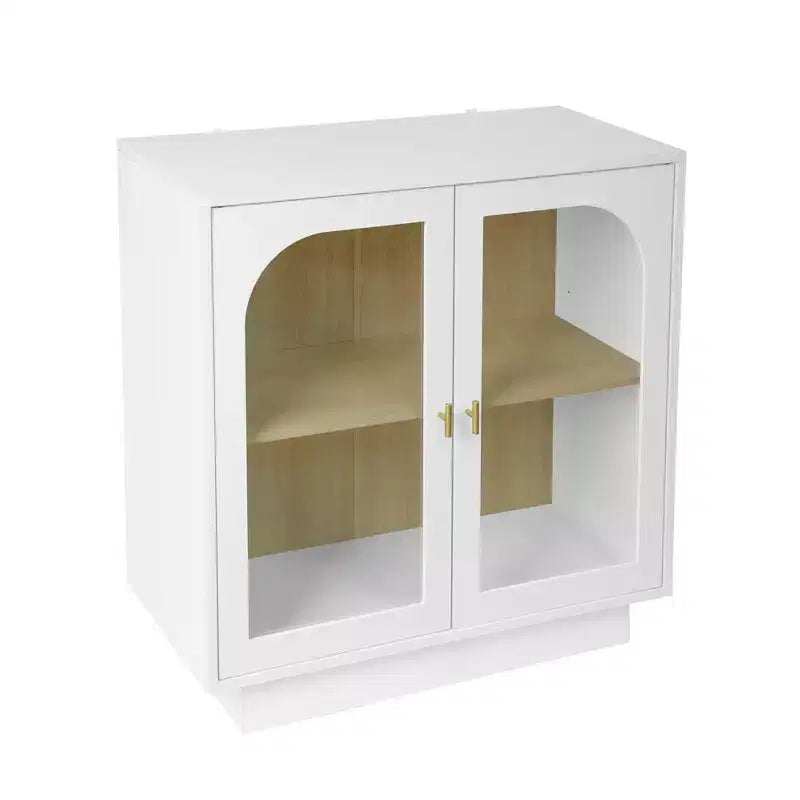 Armoire de rangement moderne avec portes en acrylique et étagère réglable