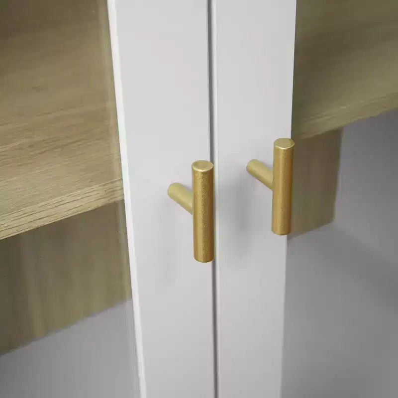 Armoire de rangement moderne avec portes en acrylique et étagère réglable