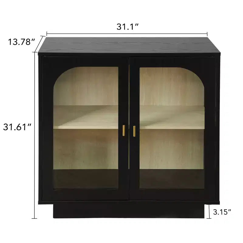 Armoire de rangement moderne avec portes en acrylique et étagère réglable