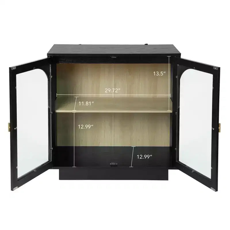 Armoire de rangement moderne avec portes en acrylique et étagère réglable