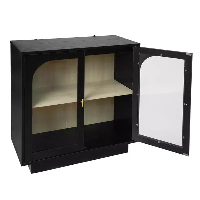Armoire de rangement moderne avec portes en acrylique et étagère réglable